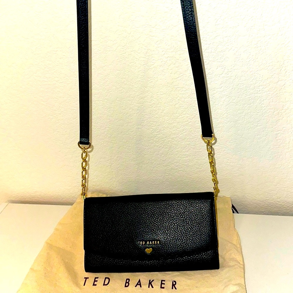 Ted Baker safianna scalloped leather purse and dust bag